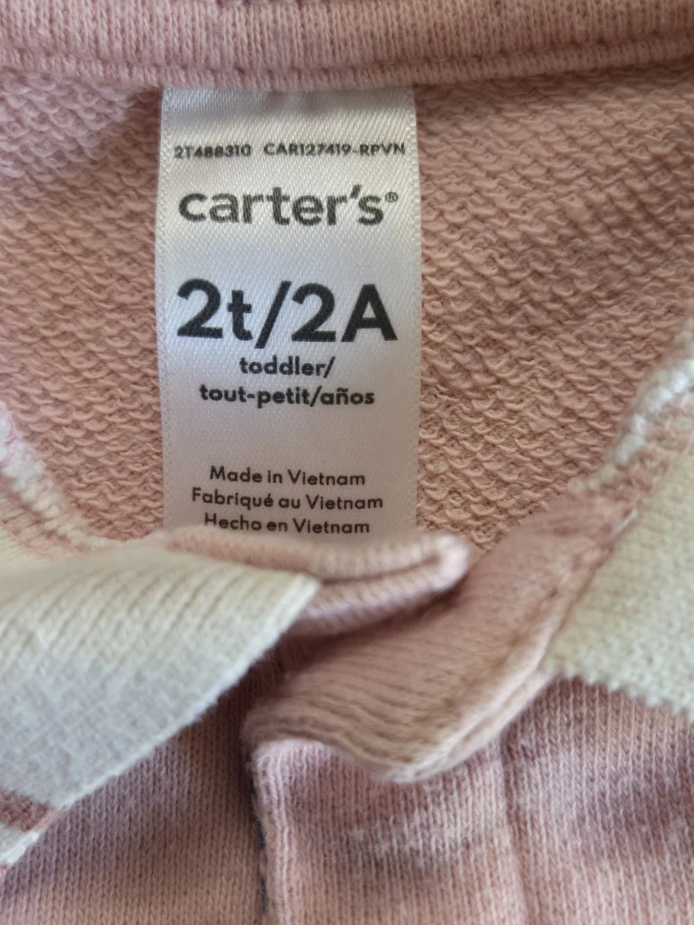 Carter's Light Pink Polo Dress Top 2T